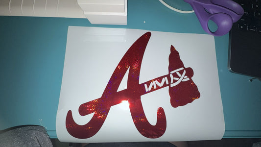 Atlanta Braves with Hatchet