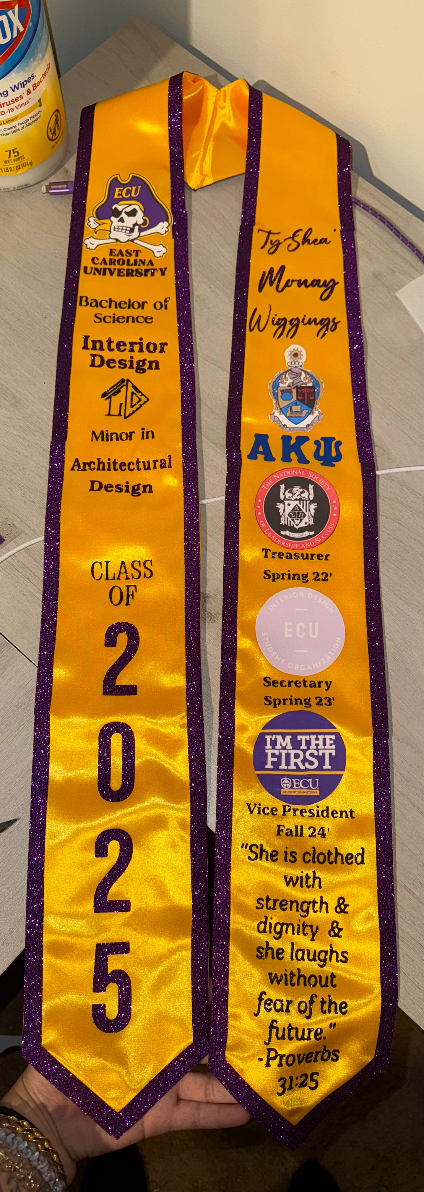 Custom Graduation Stole