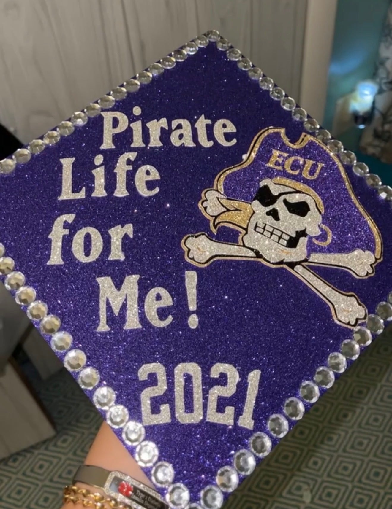 Pirates Life For Me ECU Graduation Cap