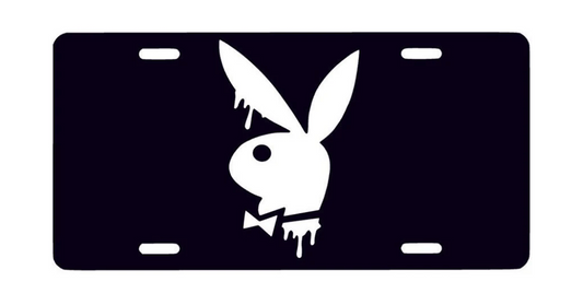 Drippy Playboy Bunny License Plate