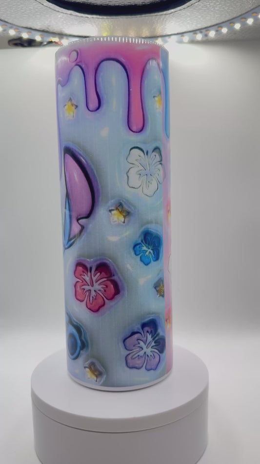 Stitch Flower Drip 20oz Tumbler